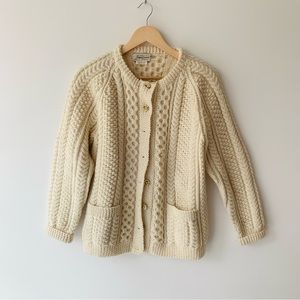 Vintage Handknit Fisherman Cardigan